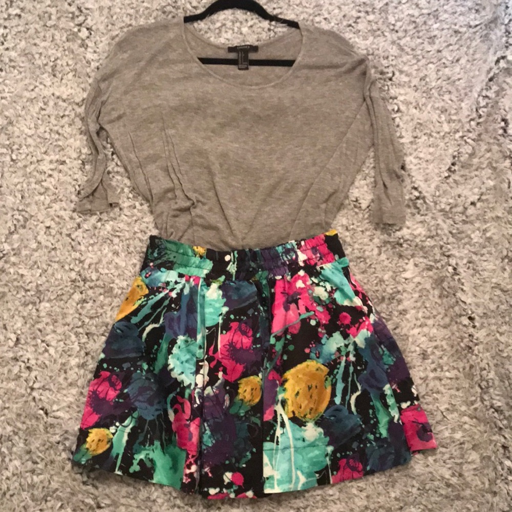 3/4 length soft grey basic top